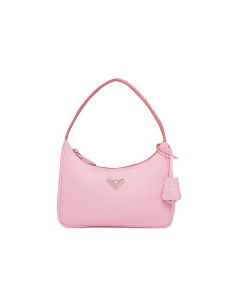 prada re edition 2000 mini bag nylon pink|prada nylon shoulder bag 2005.